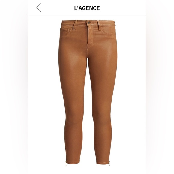 Sabine High-Rise Ankle Coated Skinny Jeans sz 27 color fawn worn twice. - Picture 2 of 10